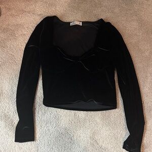 Hollister Black Velvet Women's Blouse
